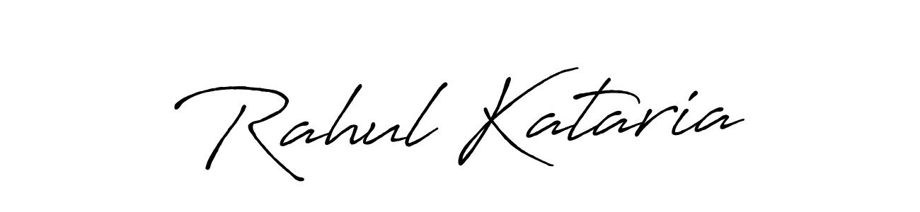 How to make Rahul Kataria name signature. Use Antro_Vectra_Bolder style for creating short signs online. This is the latest handwritten sign. Rahul Kataria signature style 7 images and pictures png