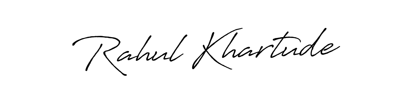 Create a beautiful signature design for name Rahul Khartude. With this signature (Antro_Vectra_Bolder) fonts, you can make a handwritten signature for free. Rahul Khartude signature style 7 images and pictures png