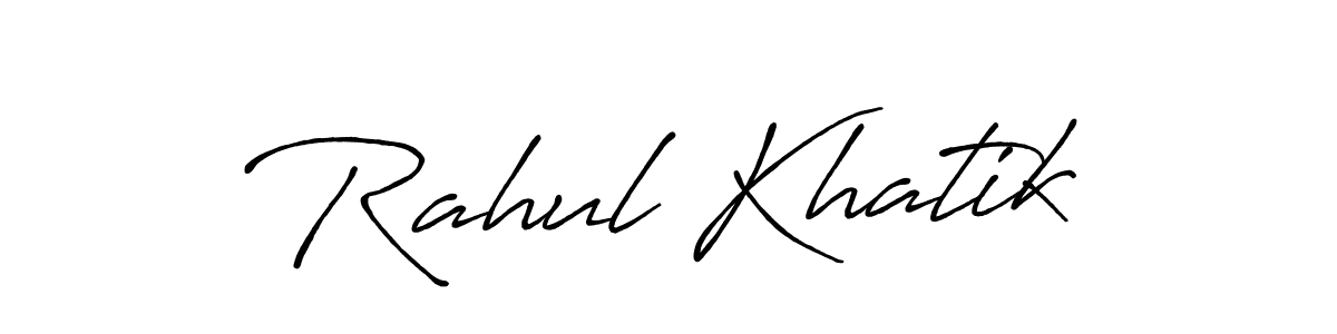 Similarly Antro_Vectra_Bolder is the best handwritten signature design. Signature creator online .You can use it as an online autograph creator for name Rahul Khatik. Rahul Khatik signature style 7 images and pictures png