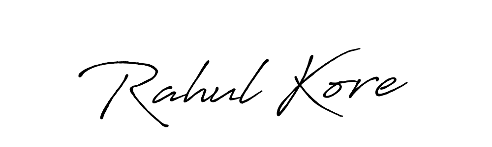 Also we have Rahul Kore name is the best signature style. Create professional handwritten signature collection using Antro_Vectra_Bolder autograph style. Rahul Kore signature style 7 images and pictures png