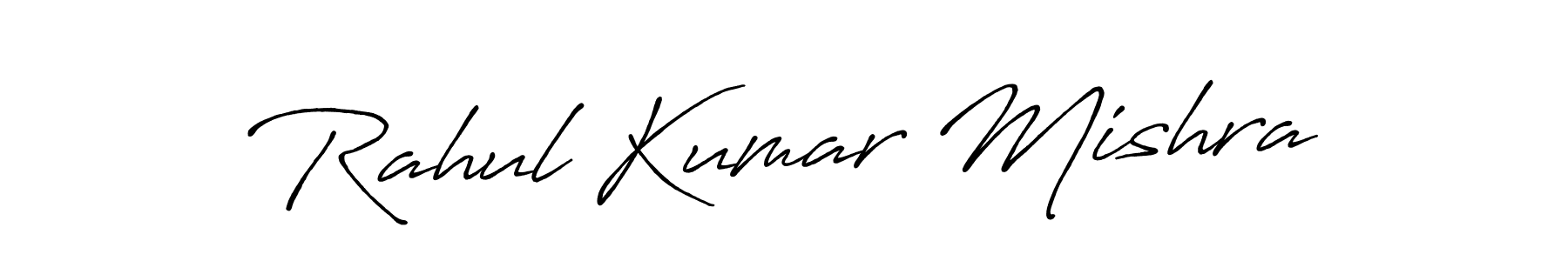 The best way (Antro_Vectra_Bolder) to make a short signature is to pick only two or three words in your name. The name Rahul Kumar Mishra include a total of six letters. For converting this name. Rahul Kumar Mishra signature style 7 images and pictures png