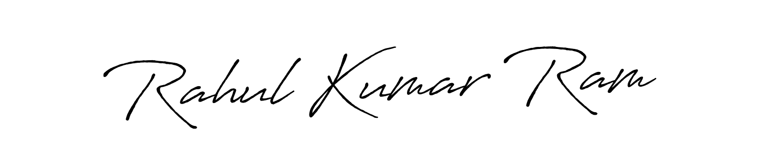 Make a beautiful signature design for name Rahul Kumar Ram. With this signature (Antro_Vectra_Bolder) style, you can create a handwritten signature for free. Rahul Kumar Ram signature style 7 images and pictures png