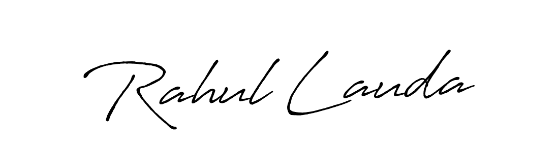 How to make Rahul Lauda name signature. Use Antro_Vectra_Bolder style for creating short signs online. This is the latest handwritten sign. Rahul Lauda signature style 7 images and pictures png