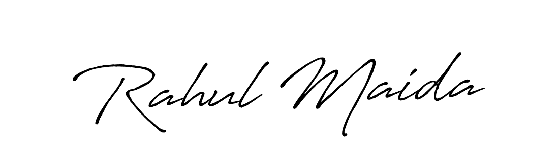 if you are searching for the best signature style for your name Rahul Maida. so please give up your signature search. here we have designed multiple signature styles  using Antro_Vectra_Bolder. Rahul Maida signature style 7 images and pictures png