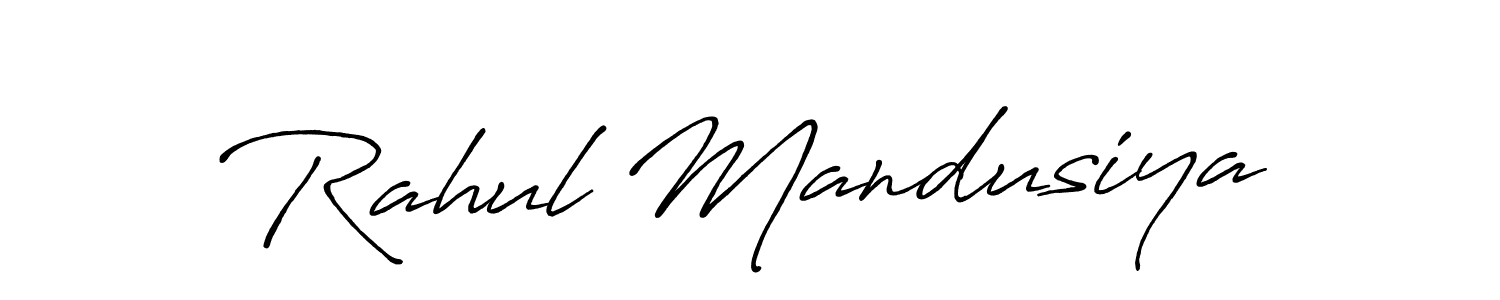 Also You can easily find your signature by using the search form. We will create Rahul Mandusiya name handwritten signature images for you free of cost using Antro_Vectra_Bolder sign style. Rahul Mandusiya signature style 7 images and pictures png