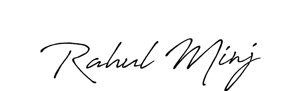 It looks lik you need a new signature style for name Rahul Minj. Design unique handwritten (Antro_Vectra_Bolder) signature with our free signature maker in just a few clicks. Rahul Minj signature style 7 images and pictures png