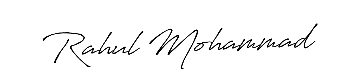 Use a signature maker to create a handwritten signature online. With this signature software, you can design (Antro_Vectra_Bolder) your own signature for name Rahul Mohammad. Rahul Mohammad signature style 7 images and pictures png