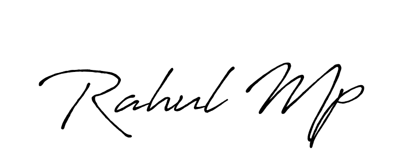 Use a signature maker to create a handwritten signature online. With this signature software, you can design (Antro_Vectra_Bolder) your own signature for name Rahul Mp. Rahul Mp signature style 7 images and pictures png