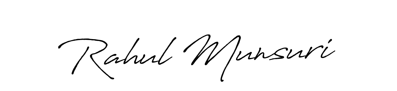 How to make Rahul Munsuri name signature. Use Antro_Vectra_Bolder style for creating short signs online. This is the latest handwritten sign. Rahul Munsuri signature style 7 images and pictures png