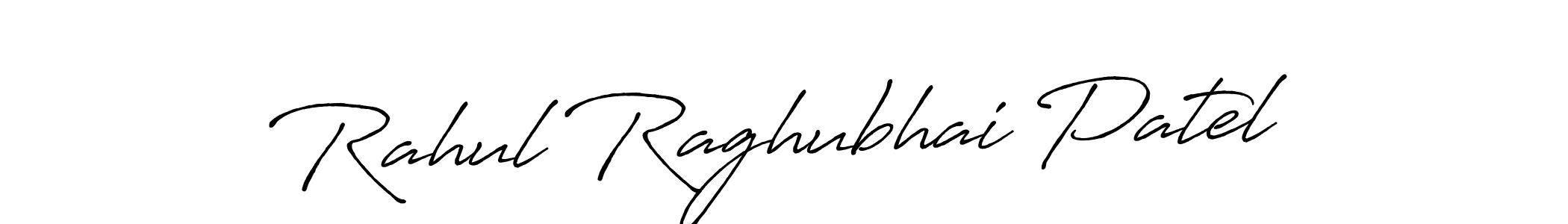 Make a beautiful signature design for name Rahul Raghubhai Patel. With this signature (Antro_Vectra_Bolder) style, you can create a handwritten signature for free. Rahul Raghubhai Patel signature style 7 images and pictures png