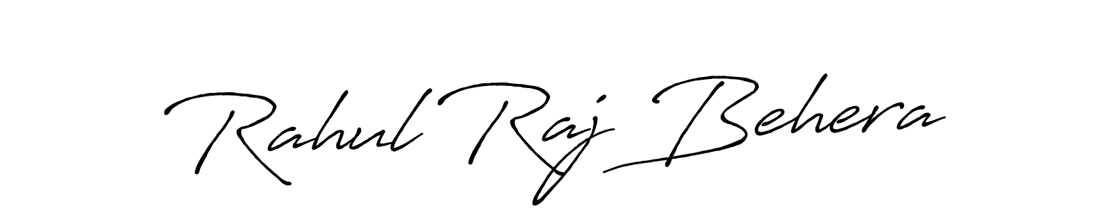 How to make Rahul Raj Behera name signature. Use Antro_Vectra_Bolder style for creating short signs online. This is the latest handwritten sign. Rahul Raj Behera signature style 7 images and pictures png