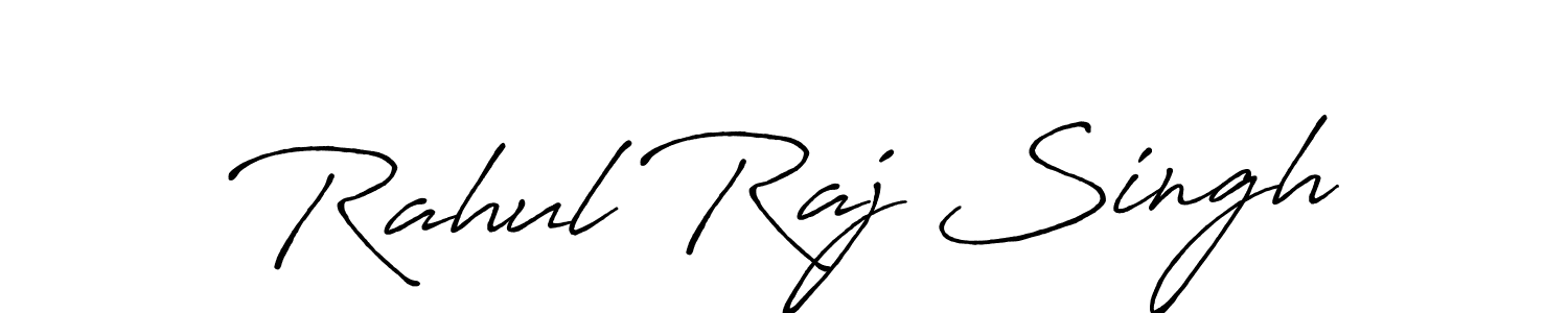 How to make Rahul Raj Singh name signature. Use Antro_Vectra_Bolder style for creating short signs online. This is the latest handwritten sign. Rahul Raj Singh signature style 7 images and pictures png