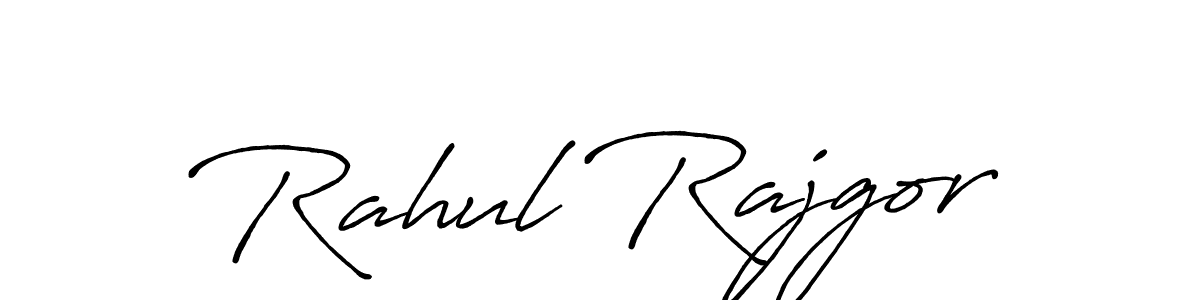 How to make Rahul Rajgor name signature. Use Antro_Vectra_Bolder style for creating short signs online. This is the latest handwritten sign. Rahul Rajgor signature style 7 images and pictures png