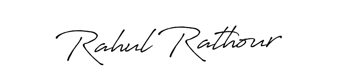 Design your own signature with our free online signature maker. With this signature software, you can create a handwritten (Antro_Vectra_Bolder) signature for name Rahul Rathour. Rahul Rathour signature style 7 images and pictures png
