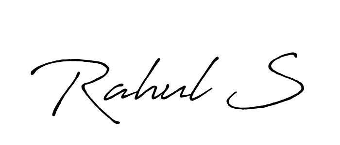 if you are searching for the best signature style for your name Rahul S. so please give up your signature search. here we have designed multiple signature styles  using Antro_Vectra_Bolder. Rahul S signature style 7 images and pictures png