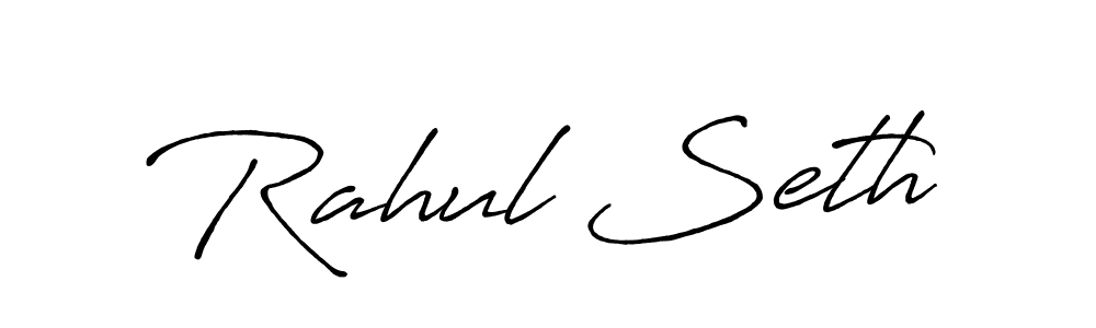 Make a beautiful signature design for name Rahul Seth. With this signature (Antro_Vectra_Bolder) style, you can create a handwritten signature for free. Rahul Seth signature style 7 images and pictures png