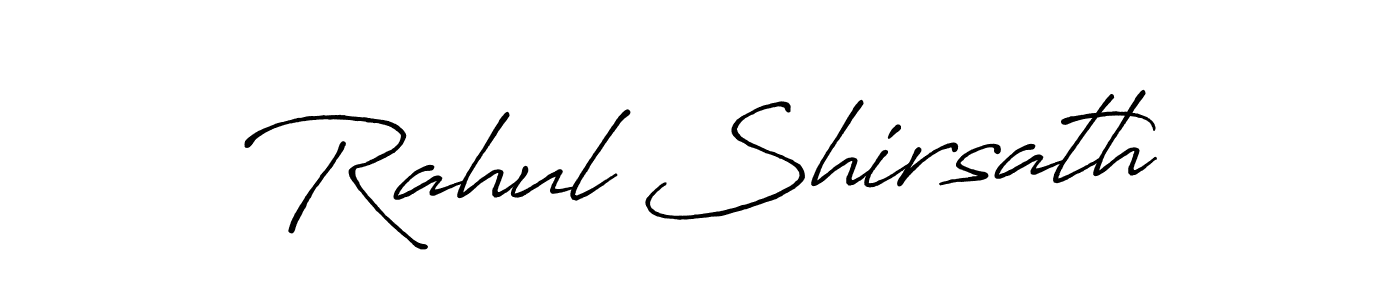 Antro_Vectra_Bolder is a professional signature style that is perfect for those who want to add a touch of class to their signature. It is also a great choice for those who want to make their signature more unique. Get Rahul Shirsath name to fancy signature for free. Rahul Shirsath signature style 7 images and pictures png