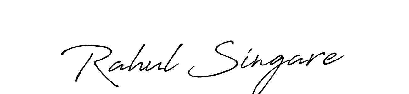 How to make Rahul Singare name signature. Use Antro_Vectra_Bolder style for creating short signs online. This is the latest handwritten sign. Rahul Singare signature style 7 images and pictures png