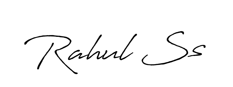 if you are searching for the best signature style for your name Rahul Ss. so please give up your signature search. here we have designed multiple signature styles  using Antro_Vectra_Bolder. Rahul Ss signature style 7 images and pictures png