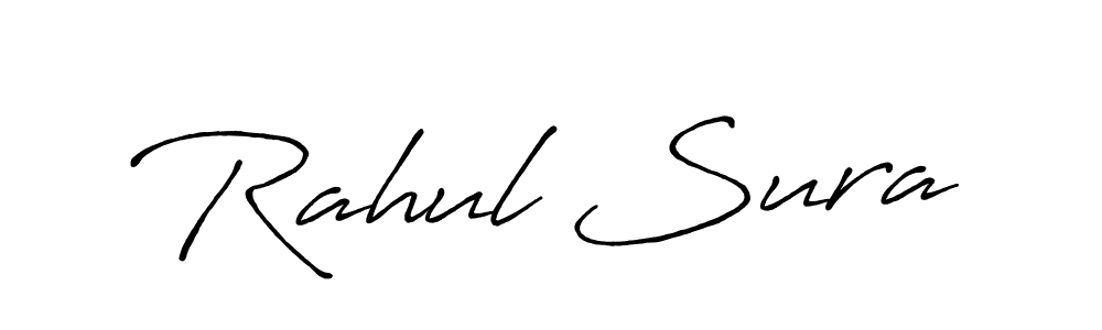The best way (Antro_Vectra_Bolder) to make a short signature is to pick only two or three words in your name. The name Rahul Sura include a total of six letters. For converting this name. Rahul Sura signature style 7 images and pictures png