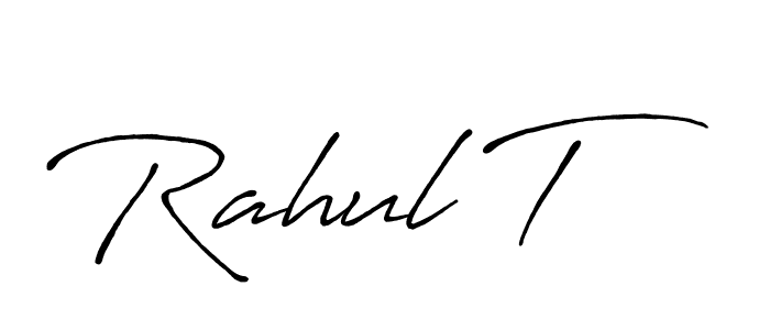 Design your own signature with our free online signature maker. With this signature software, you can create a handwritten (Antro_Vectra_Bolder) signature for name Rahul T. Rahul T signature style 7 images and pictures png