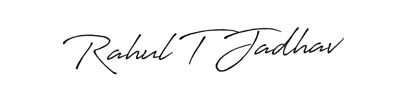 Rahul T Jadhav stylish signature style. Best Handwritten Sign (Antro_Vectra_Bolder) for my name. Handwritten Signature Collection Ideas for my name Rahul T Jadhav. Rahul T Jadhav signature style 7 images and pictures png