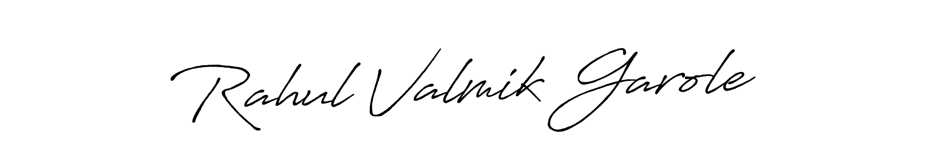 Use a signature maker to create a handwritten signature online. With this signature software, you can design (Antro_Vectra_Bolder) your own signature for name Rahul Valmik Garole. Rahul Valmik Garole signature style 7 images and pictures png
