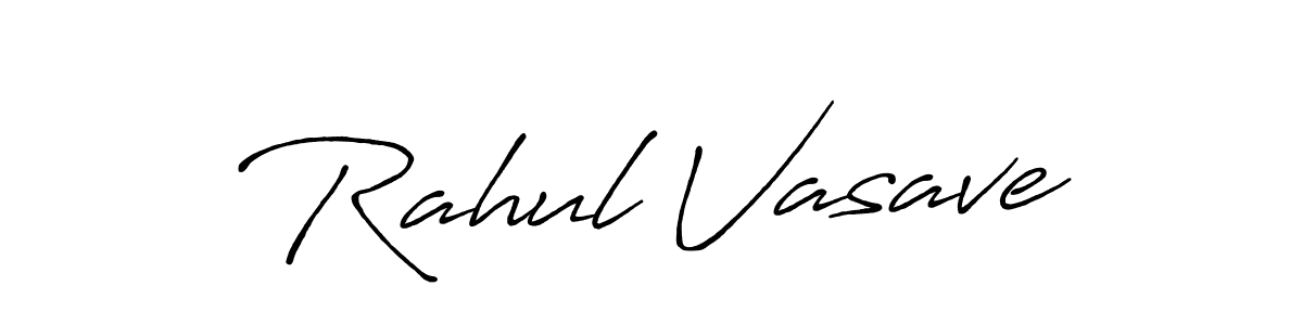 Use a signature maker to create a handwritten signature online. With this signature software, you can design (Antro_Vectra_Bolder) your own signature for name Rahul Vasave. Rahul Vasave signature style 7 images and pictures png