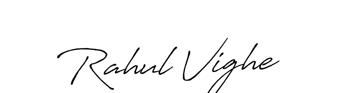 How to make Rahul Vighe name signature. Use Antro_Vectra_Bolder style for creating short signs online. This is the latest handwritten sign. Rahul Vighe signature style 7 images and pictures png