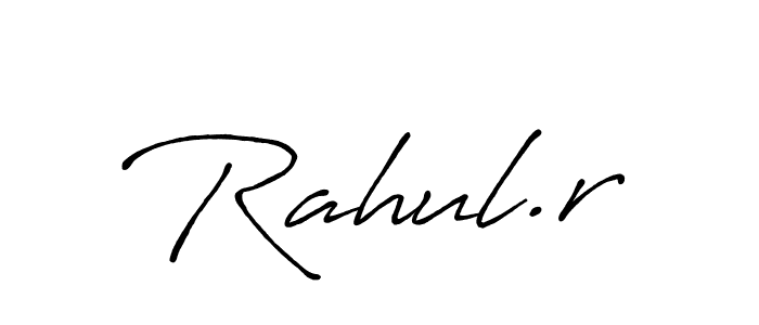 Rahul.r stylish signature style. Best Handwritten Sign (Antro_Vectra_Bolder) for my name. Handwritten Signature Collection Ideas for my name Rahul.r. Rahul.r signature style 7 images and pictures png