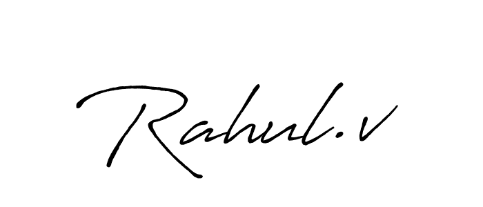 if you are searching for the best signature style for your name Rahul.v. so please give up your signature search. here we have designed multiple signature styles  using Antro_Vectra_Bolder. Rahul.v signature style 7 images and pictures png