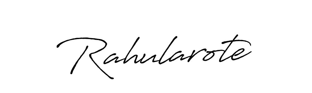 How to make Rahularote name signature. Use Antro_Vectra_Bolder style for creating short signs online. This is the latest handwritten sign. Rahularote signature style 7 images and pictures png