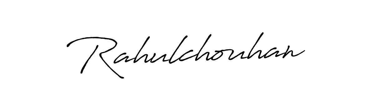 Also we have Rahulchouhan name is the best signature style. Create professional handwritten signature collection using Antro_Vectra_Bolder autograph style. Rahulchouhan signature style 7 images and pictures png