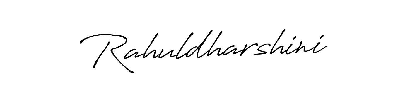 Use a signature maker to create a handwritten signature online. With this signature software, you can design (Antro_Vectra_Bolder) your own signature for name Rahuldharshini. Rahuldharshini signature style 7 images and pictures png