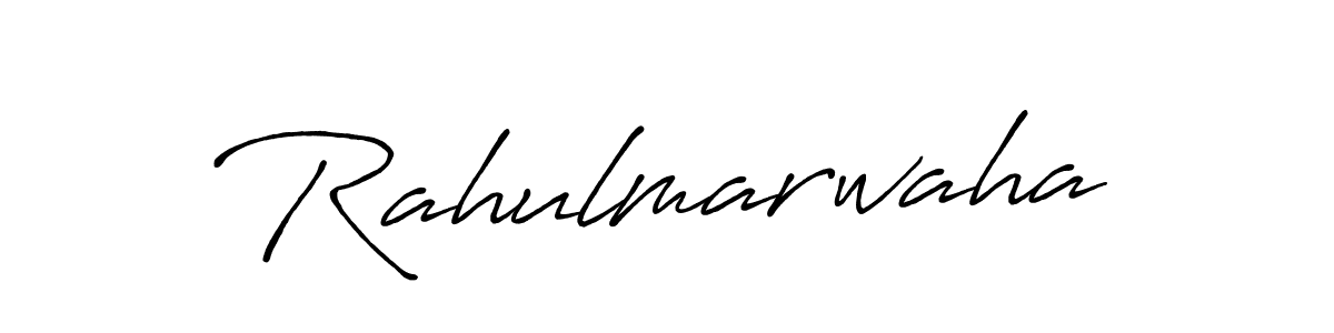 How to make Rahulmarwaha name signature. Use Antro_Vectra_Bolder style for creating short signs online. This is the latest handwritten sign. Rahulmarwaha signature style 7 images and pictures png