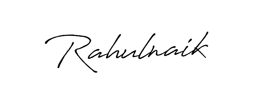 How to make Rahulnaik name signature. Use Antro_Vectra_Bolder style for creating short signs online. This is the latest handwritten sign. Rahulnaik signature style 7 images and pictures png