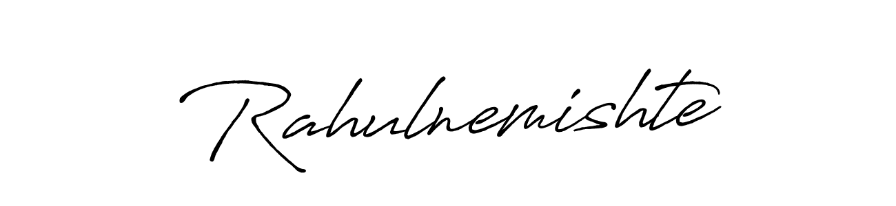 It looks lik you need a new signature style for name Rahulnemishte. Design unique handwritten (Antro_Vectra_Bolder) signature with our free signature maker in just a few clicks. Rahulnemishte signature style 7 images and pictures png