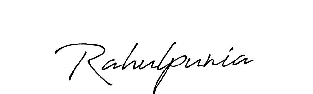 How to make Rahulpunia name signature. Use Antro_Vectra_Bolder style for creating short signs online. This is the latest handwritten sign. Rahulpunia signature style 7 images and pictures png