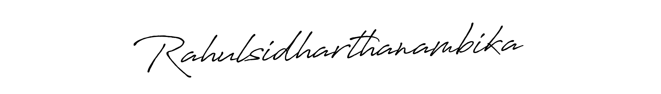 Create a beautiful signature design for name Rahulsidharthanambika. With this signature (Antro_Vectra_Bolder) fonts, you can make a handwritten signature for free. Rahulsidharthanambika signature style 7 images and pictures png