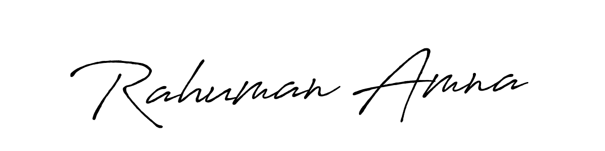 It looks lik you need a new signature style for name Rahuman Amna. Design unique handwritten (Antro_Vectra_Bolder) signature with our free signature maker in just a few clicks. Rahuman Amna signature style 7 images and pictures png