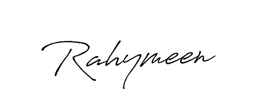 Similarly Antro_Vectra_Bolder is the best handwritten signature design. Signature creator online .You can use it as an online autograph creator for name Rahymeen . Rahymeen  signature style 7 images and pictures png