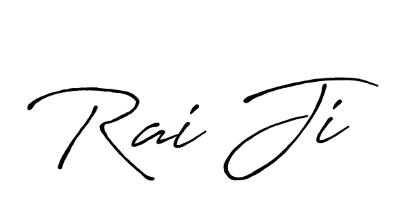 Use a signature maker to create a handwritten signature online. With this signature software, you can design (Antro_Vectra_Bolder) your own signature for name Rai Ji. Rai Ji signature style 7 images and pictures png