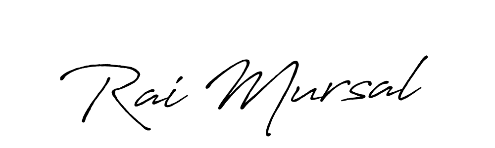 You can use this online signature creator to create a handwritten signature for the name Rai Mursal. This is the best online autograph maker. Rai Mursal signature style 7 images and pictures png