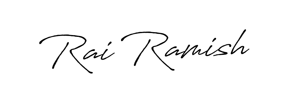 How to make Rai Ramish signature? Antro_Vectra_Bolder is a professional autograph style. Create handwritten signature for Rai Ramish name. Rai Ramish signature style 7 images and pictures png