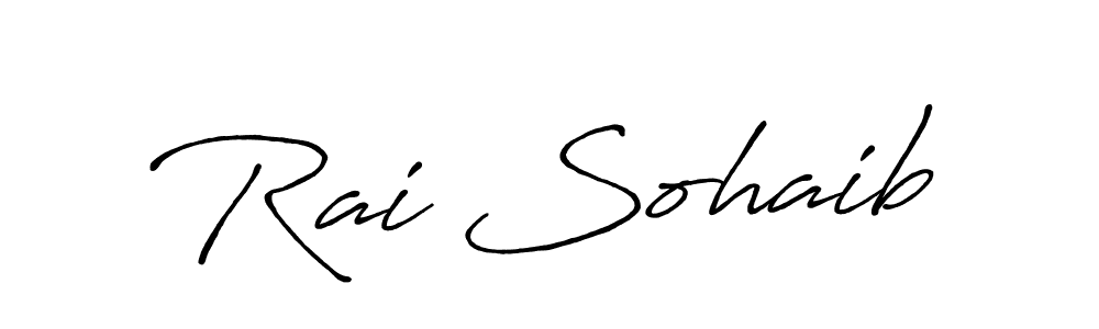 The best way (Antro_Vectra_Bolder) to make a short signature is to pick only two or three words in your name. The name Rai Sohaib include a total of six letters. For converting this name. Rai Sohaib signature style 7 images and pictures png