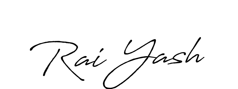 Design your own signature with our free online signature maker. With this signature software, you can create a handwritten (Antro_Vectra_Bolder) signature for name Rai Yash. Rai Yash signature style 7 images and pictures png