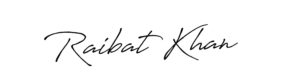 Make a beautiful signature design for name Raibat Khan. With this signature (Antro_Vectra_Bolder) style, you can create a handwritten signature for free. Raibat Khan signature style 7 images and pictures png