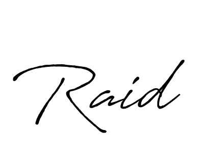 Use a signature maker to create a handwritten signature online. With this signature software, you can design (Antro_Vectra_Bolder) your own signature for name Raid. Raid signature style 7 images and pictures png