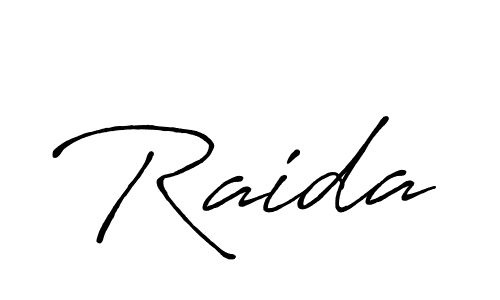 Use a signature maker to create a handwritten signature online. With this signature software, you can design (Antro_Vectra_Bolder) your own signature for name Raida. Raida signature style 7 images and pictures png