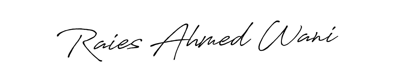 if you are searching for the best signature style for your name Raies Ahmed Wani. so please give up your signature search. here we have designed multiple signature styles  using Antro_Vectra_Bolder. Raies Ahmed Wani signature style 7 images and pictures png
